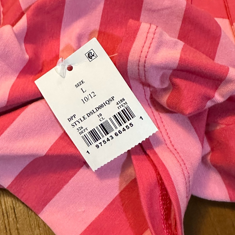 Disney Girls Pink Striped Cropped Lady & the Tramp Polo Shirt various sizes - Picture 4 of 12
